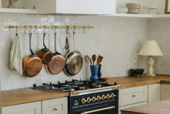 stainless steel cooking pot on stove