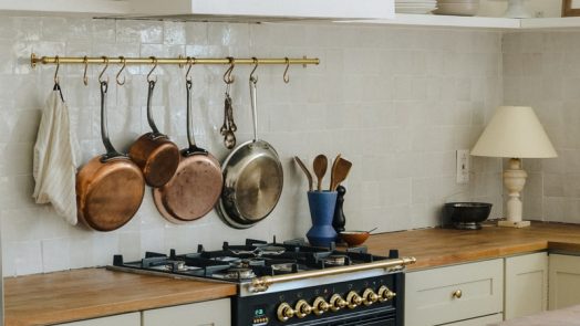 stainless steel cooking pot on stove