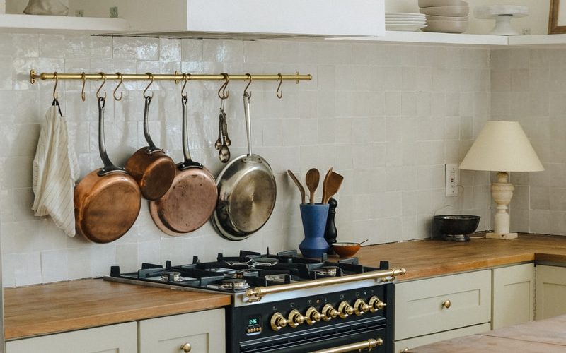 stainless steel cooking pot on stove