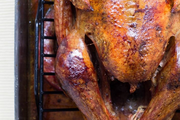 chicken roast on roasting pan